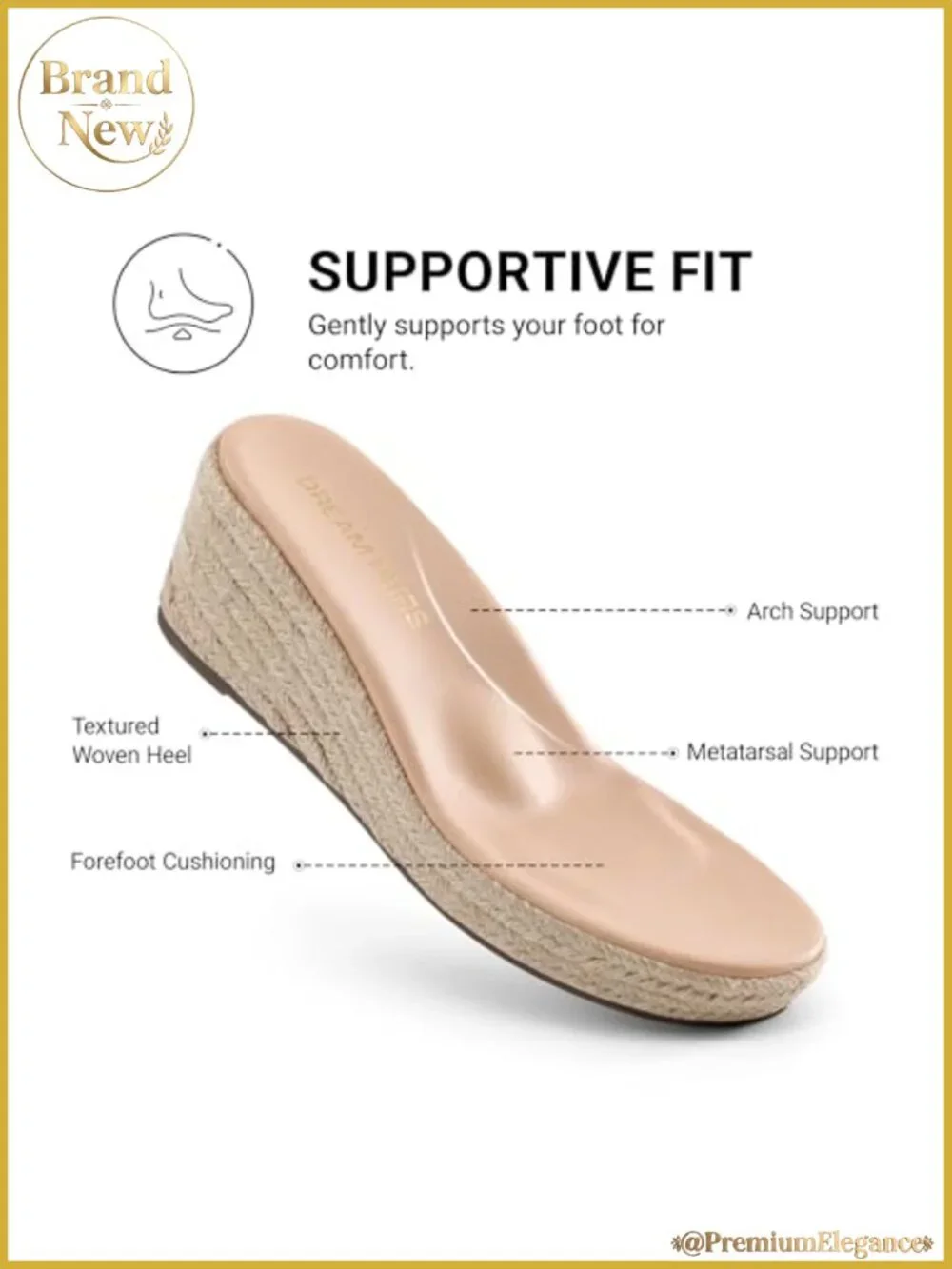 Women's Espadrilles Platform Wedge Sandals with Arch Support